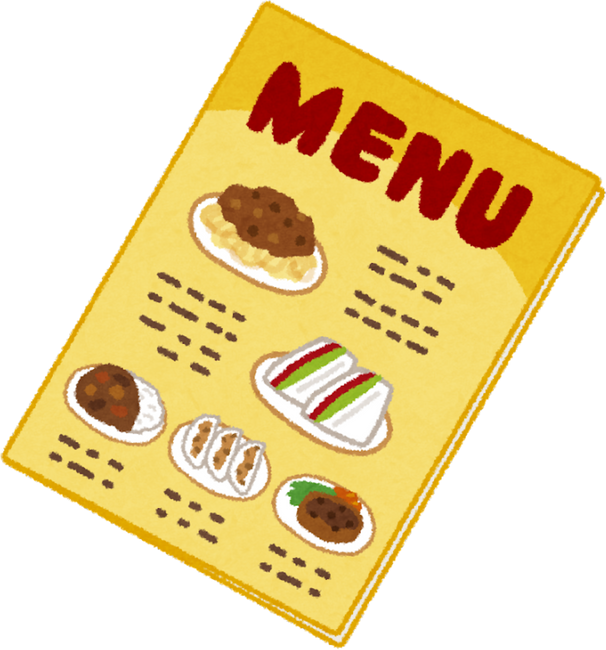 Illustrated Restaurant Menu with Dishes and Pricing